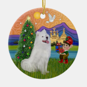 Xmas Fantasy - Samojede Keramikornament