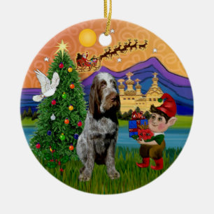 Xmas Fantasy - Spinone Italiano (Roan) Keramik Ornament