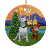 Xmas Fantasy - Weißer Bullterrier (P)