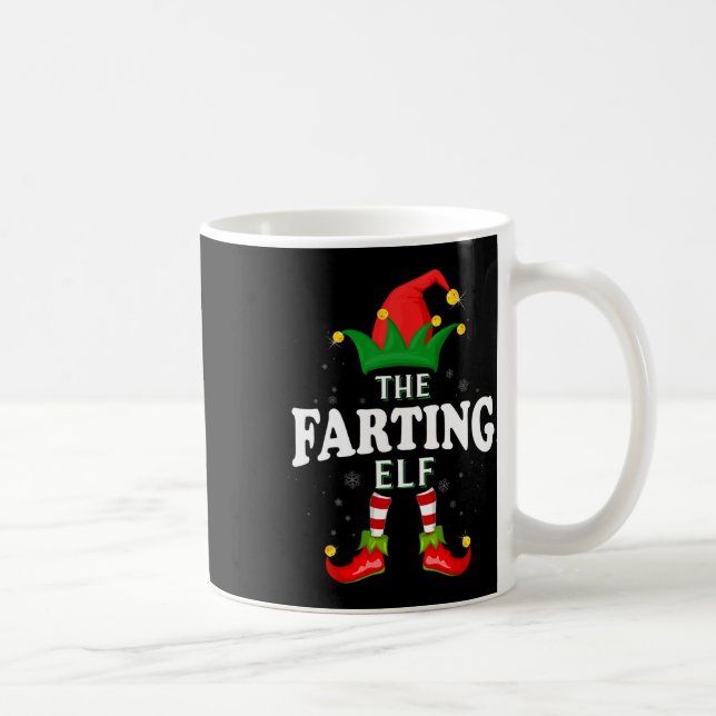 Xmas Farting Elf Familie Matching Weihnachten Paja Kaffeetasse (Rechts)