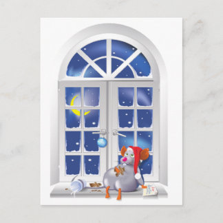 Xmas-Fenster Feiertagspostkarte