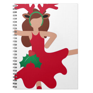 xmas flamenco dancer emoji notizblock