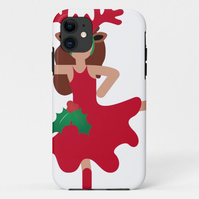 Xmas Flamenco Tänzer Emoji Case-Mate iPhone Hülle (Rückseite)