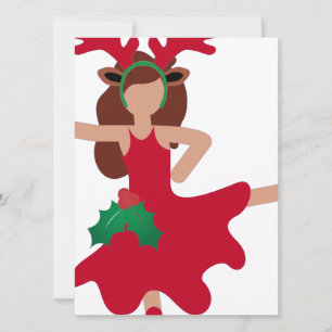 Xmas Flamenco Tänzer Emoji Feiertagskarte