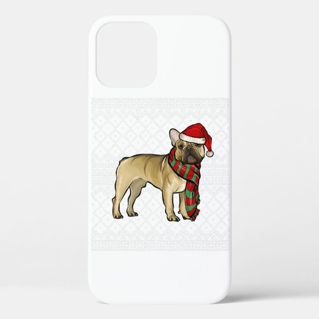 Xmas Französischer Bulldog Weihnachtsmann Ugge Wei Case-Mate iPhone Hülle (Rückseite)