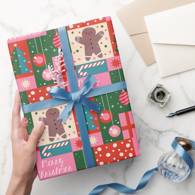 Xmas geometrische Feiertage Weihnachten Weihnachte Geschenkpapier (Von Creator hochgeladen)