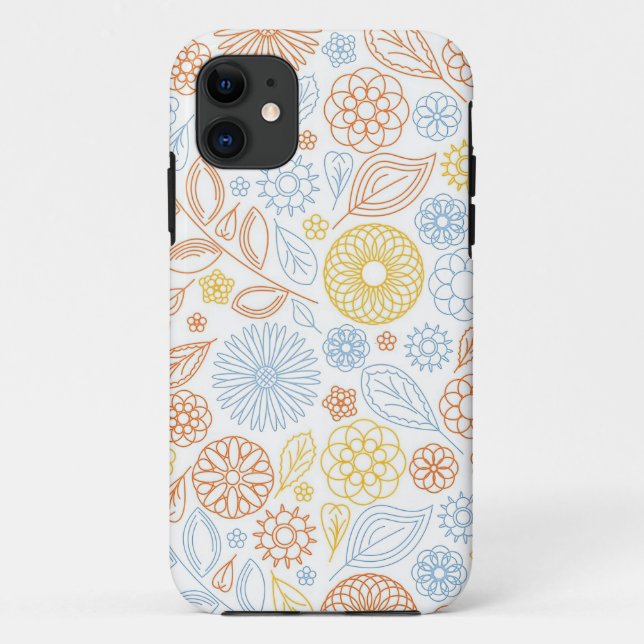 Xmas Geschenk Abstrakte Blume auf Weiß Case-Mate iPhone Hülle (Rückseite)