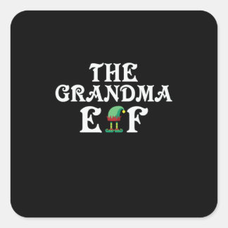 Xmas Geschenk an die Oma Elf Quadratischer Aufkleber