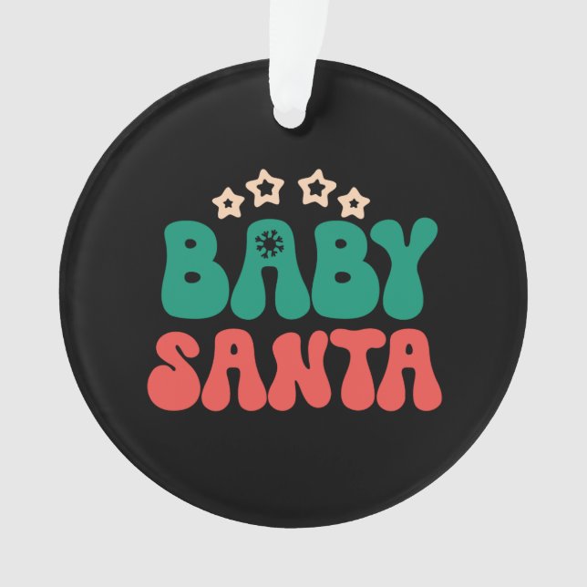 Xmas Geschenk Baby Santa Ornament (Vorderseite)