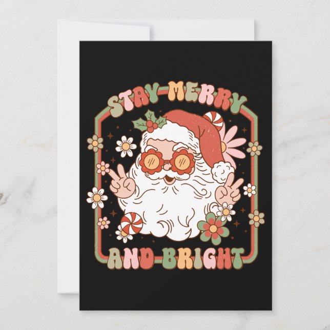 Xmas Geschenk Bleibe fröhlich und hell Einladung (Vorderseite)