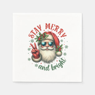 Xmas Geschenk Bleibe Merry Serviette