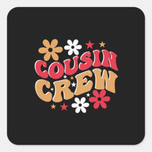 Xmas Geschenk Cousin Crew Quadratischer Aufkleber