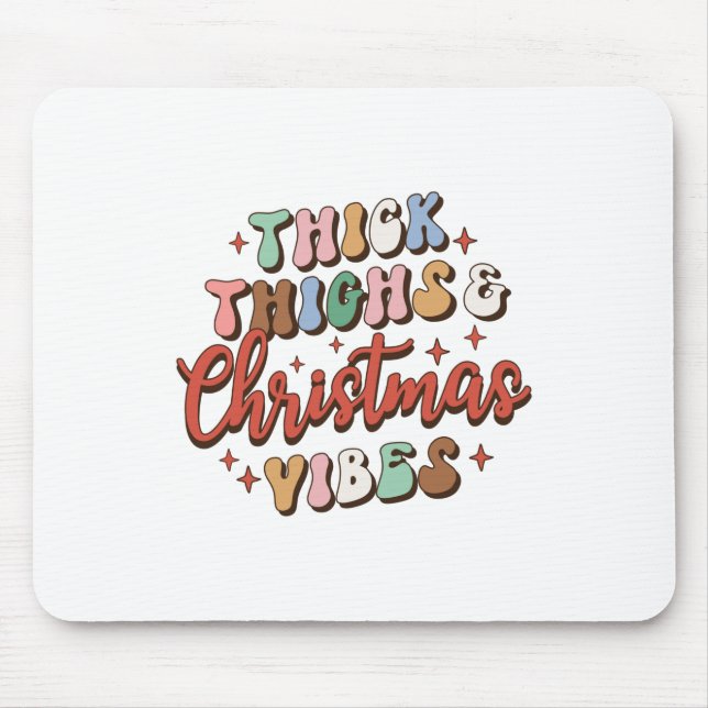 Xmas Geschenk dick Oberschenkel und Weihnachtsmänt Mousepad (Vorne)