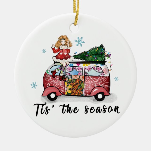 Xmas Geschenk dieser Saison Keramik Ornament (Vorne)