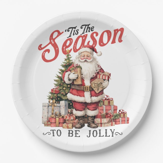 Xmas Geschenk dieser Saison Pappteller (Vorderseite)