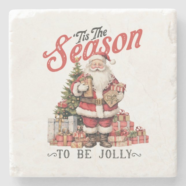 Xmas Geschenk dieser Saison Steinuntersetzer (Vorderseite)