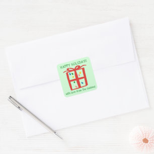 Xmas-Geschenk-Doodle WEIHNACHTEN Feiertags Von Nac Quadratischer Aufkleber
