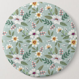 Xmas Geschenk Farbige Handgezeichnete Blume Button