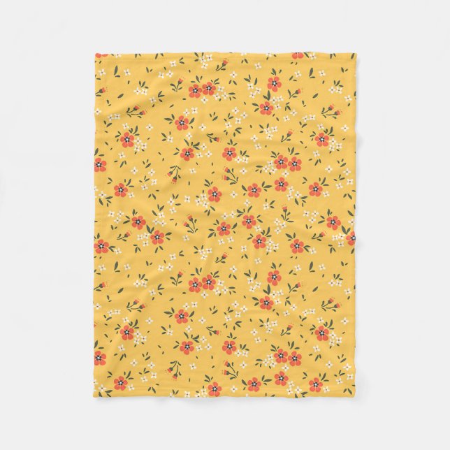 Xmas Geschenk Floral und Hardy Fleecedecke (Vorderseite)