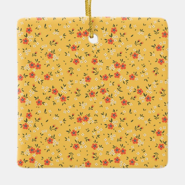 Xmas Geschenk Floral und Hardy Keramikornament (Vorderseite)