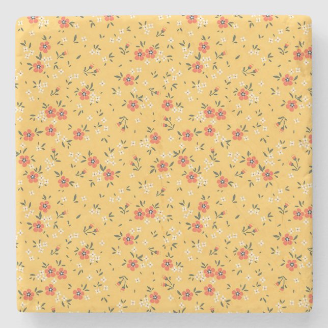 Xmas Geschenk Floral und Hardy Steinuntersetzer (Vorderseite)