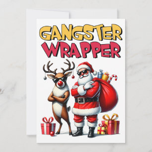 Xmas-Geschenk-Gangster Verpackt Feiertagskarte