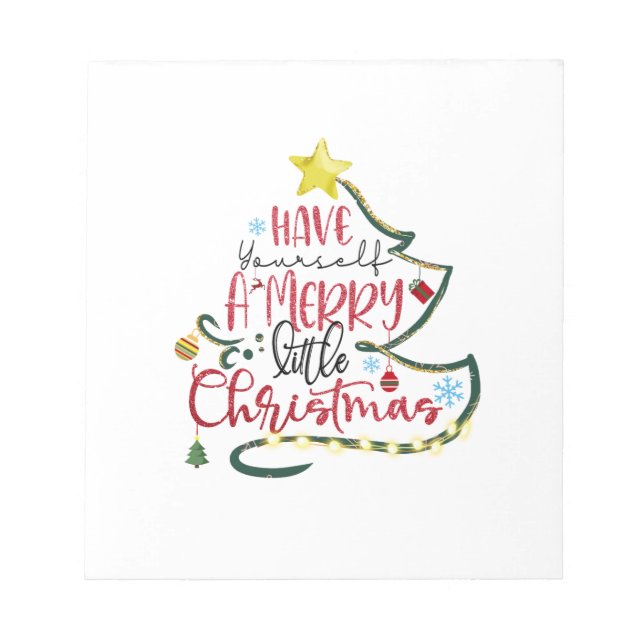 Xmas Geschenk haben Sie ein frohes kleines Weihnac Notizblock (Vorderseite)