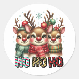 Xmas Geschenk Ho Ho Ho Runder Aufkleber