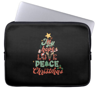 Xmas Geschenk Hoffnung Liebe Frieden Weihnachtsbau Laptopschutzhülle