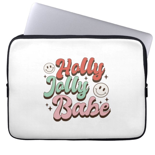 Xmas Geschenk Holly Jolly Baby Laptopschutzhülle (Vorderseite)