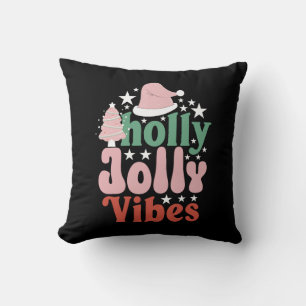 Xmas Geschenk Holly Jolly Vibes Kissen