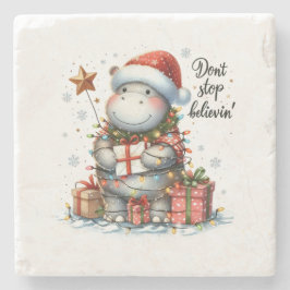 Xmas Geschenk Hör nicht auf zu glauben' Steinuntersetzer