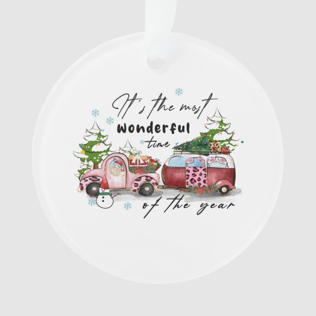 Xmas Geschenk ist es die schönste Zeit Ornament (Vorderseite)