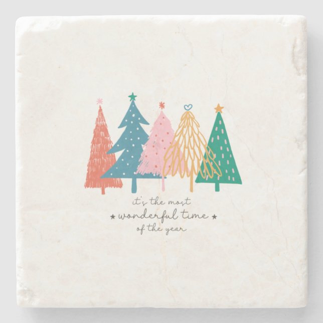 Xmas Geschenk ist es die schönste Zeit Steinuntersetzer (Vorderseite)