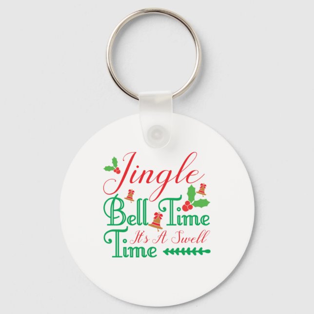 Xmas Geschenk Jingle Bell Time Schlüsselanhänger (Vorderseite)