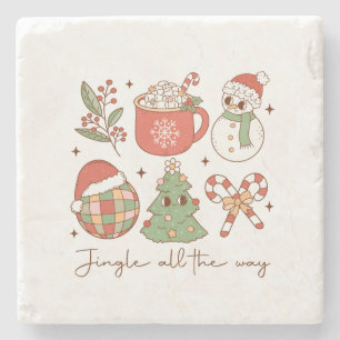 Xmas Geschenk Jingle Steinuntersetzer