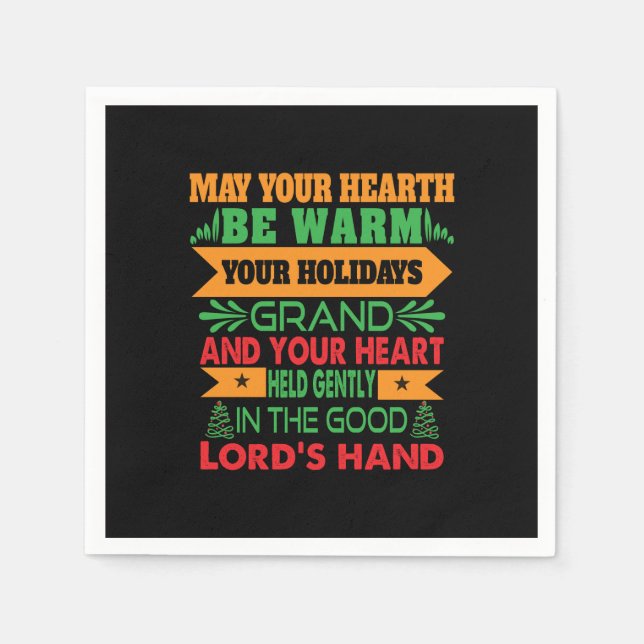 Xmas Geschenk kann Ihr Herz wärmer werden Serviette (Vorderseite)