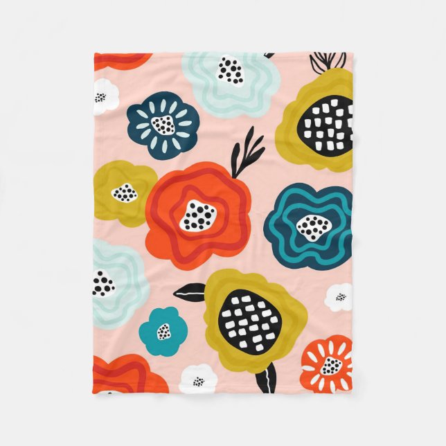 Xmas Geschenk kreative dekorative Blumen Fleecedecke (Vorderseite)