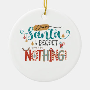 Xmas Geschenk Liebe Santa I Bedret Nichts Keramik Ornament