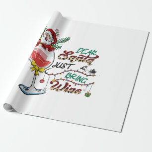 Xmas Geschenk Liebe Weihnachten Bringen Sie Wein Geschenkpapier