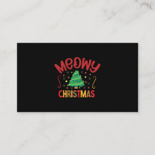 Xmas Geschenk Meowy Weihnachten Visitenkarte