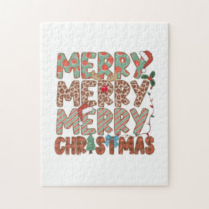 Xmas Geschenk Merry Frohe Weihnachten Puzzle