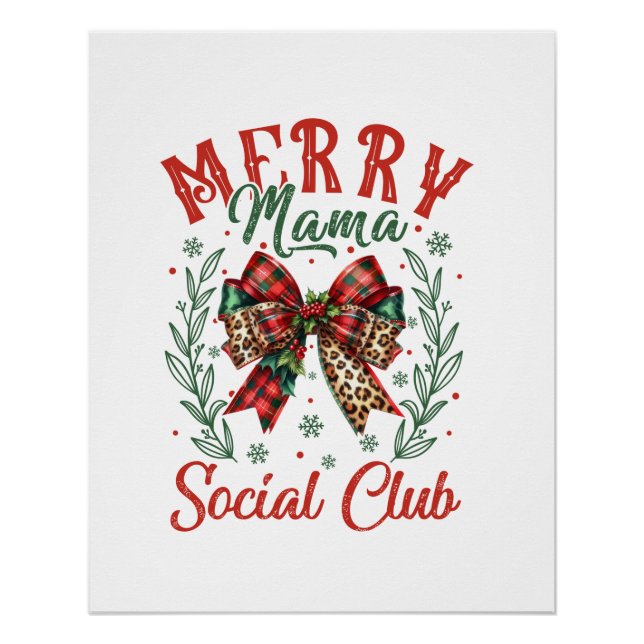 Xmas Geschenk Merry Mama Poster (Vorderseite)