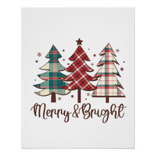 Xmas Geschenk Merry und Bright Poster