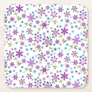 Xmas Geschenk Niedliche Blumenditsy Rechteckiger Pappuntersetzer