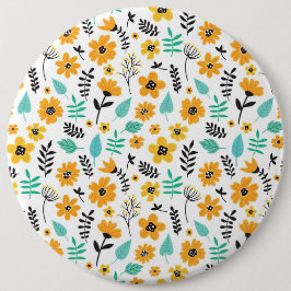 Xmas Geschenk Niedliche Hand gezeichnet Blumenfarb Button