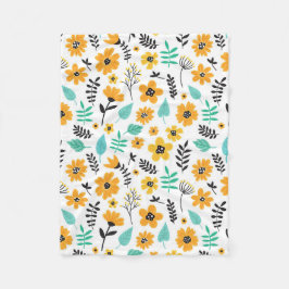 Xmas Geschenk Niedliche Hand gezeichnet Blumenfarb Fleecedecke