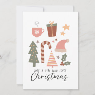Xmas Geschenk nur ein Mädchen, das Weihnachten Lie Einladung