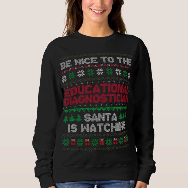 Xmas Geschenk Physische Bildung Lehrer Ugly Sweate Sweatshirt (Vorderseite)