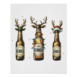 Xmas Geschenk Reinbeer Reinbeer Reinbeer Poster